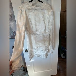EUC SZ 12 SALONI WHITE SILK RINA